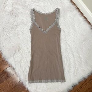 Vintage 2000s brown lace tank top 🤎 by Old Navy